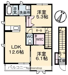 アローゼ A棟【2階】の間取り