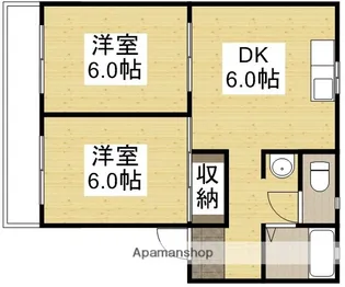 ドエル貝原【202号室】の間取り