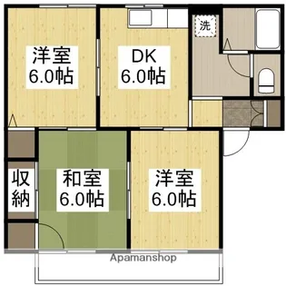 ウエストアベニュー A棟【1階】の間取り