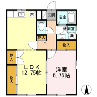 アモロッソ S&S【1階】の間取り
