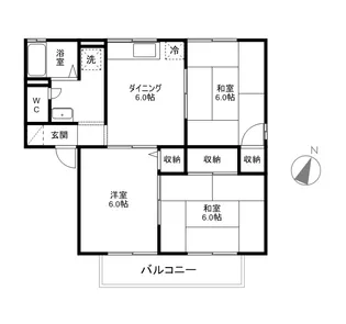 サザンハイツ【1階】の間取り
