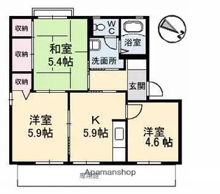 グレースプラザ早島【1階】の間取り