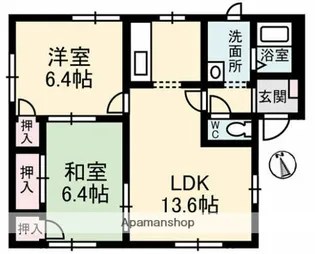 フレグランス大島 A棟【1階】の間取り