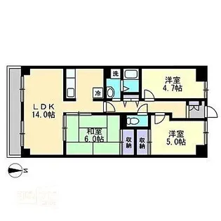 プラザ・ドゥ・オデッサ【2階】の間取り