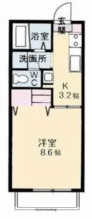グリーンハイツ味野【2階】の間取り