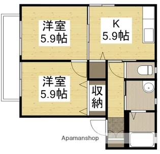 2Kの間取り画像