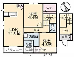 シャーメゾン彩【2階】の間取り
