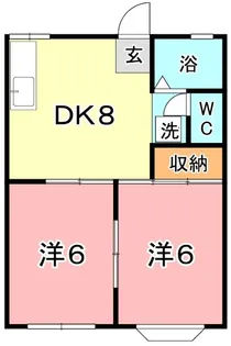 シャトレ・ウエスト B【1階】の間取り