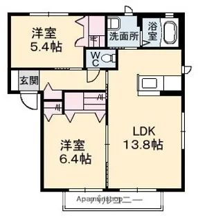 アン・ジュール A棟【2階】の間取り