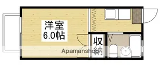 ハイツコスモ【208号室】の間取り