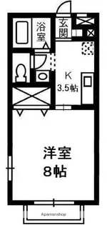 ディアコート B【1階】の間取り