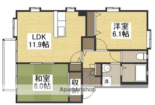 フォブールメールA【A102号室】の間取り