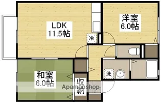 セジュール竹 C棟【1階】の間取り