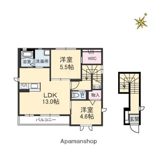 メゾンエストマルス D棟【2階】の間取り