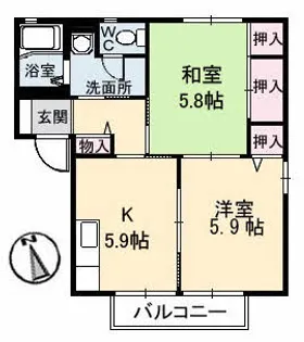 メゾン武智 C棟【1階】の間取り