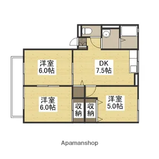 シティハイム早島 A棟【202号室】の間取り