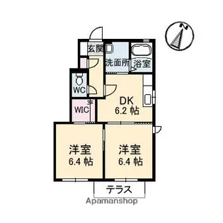 リブラン D棟【1階】の間取り