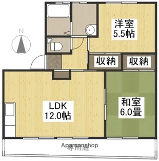 サンライフ粒江【1階】の間取り