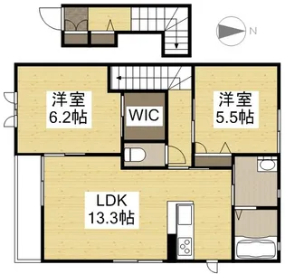 モンターニュ A棟【2階】の間取り