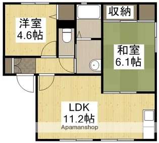 オリーブテラス A棟【1階】の間取り