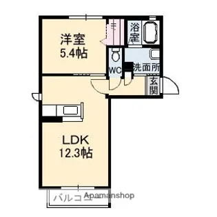 シャーメゾングロワール A棟【1階】の間取り