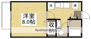 パレロッサ陣之内B棟【201号室】の間取り