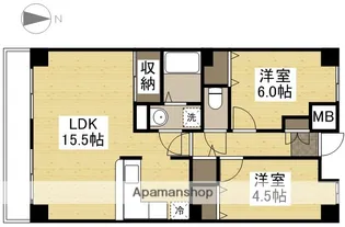 ライオンズマンション倉敷幸町【704号室】の間取り