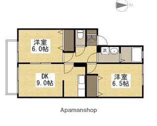 リヴェール新倉敷A棟【2階】の間取り