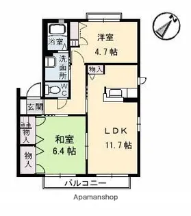 アネシス B棟【1階】の間取り