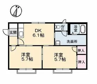 フレグランス梶谷【1階】の間取り