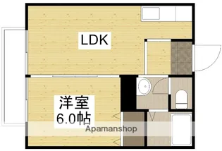 エフシリーズウエスト C棟【2階】の間取り