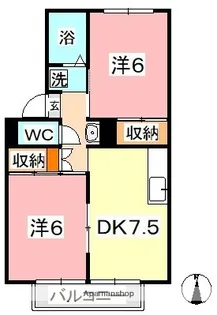 プレジール大橋 B【1階】の間取り