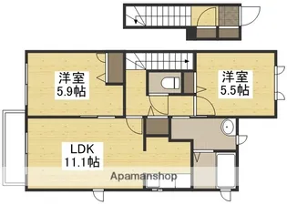 グランディール C棟【2階】の間取り