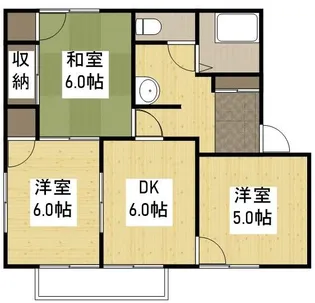 アーモアウメントB棟【2階】の間取り