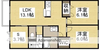 カーサ・ヴィアソーレ A棟【2階】の間取り