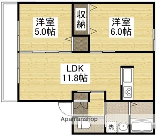 キャンベルB【1階】の間取り