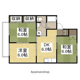 ドミール三宅【1階】の間取り