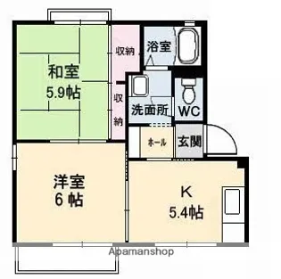 パームヒル A棟【1階】の間取り