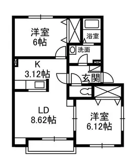 AS水江【2階】の間取り