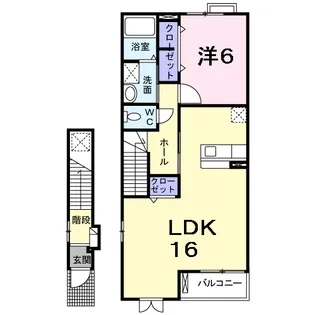 シェソワ B【2階】の間取り