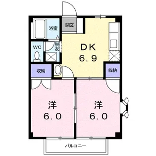 ニューシティシャンテ【1階】の間取り