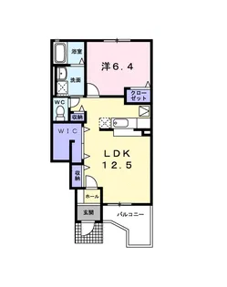 カーサ ド・マーニA【1階】の間取り