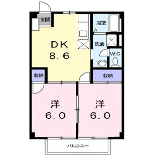 ニューシティナンバ【1階】の間取り