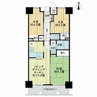 ライオンズマンション倉敷幸町【12階】の間取り