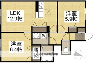 フェリシード【1階】の間取り