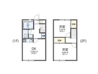 レオパレスNAKASE【1階】の間取り