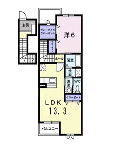 レジデンス ヒロC【2階】の間取り