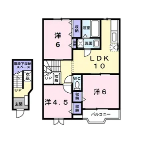 サンライズB【2階】の間取り
