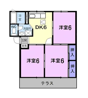 アブニール吉富 C【1階】の間取り