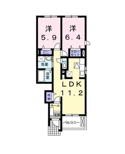 ミキハウスⅡA【1階】の間取り
